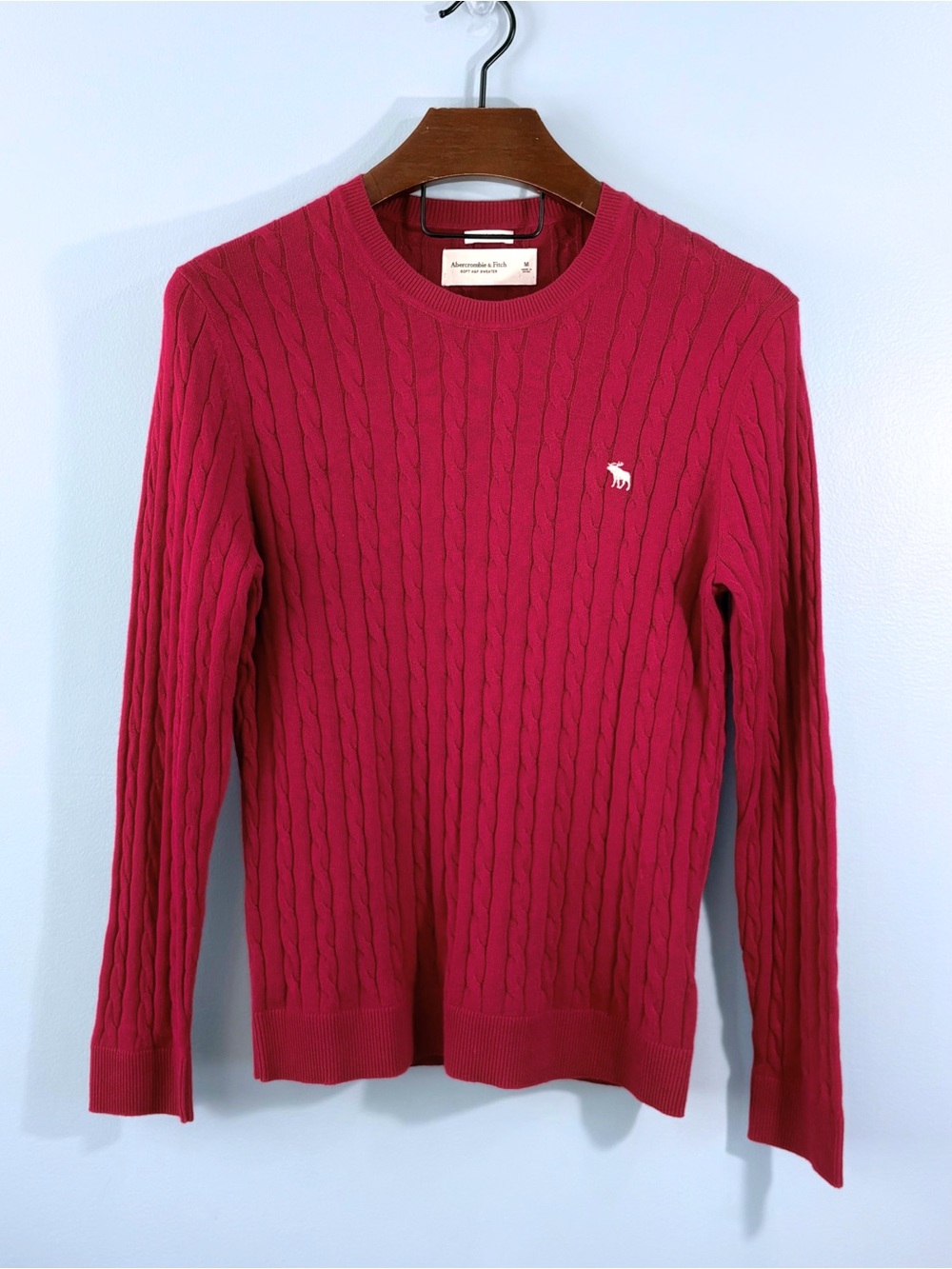 A&F Men’s Cotton Cashmere Cableknit Sweater